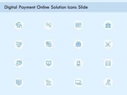 Digital payment online solution icons slide ppt background