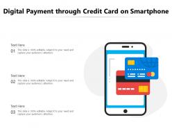 Digital payment through credit card on smartphone