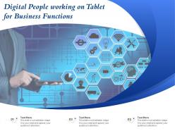 Digital people working on tablet for business functions