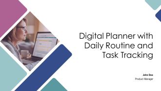 Digital Planner With Daily Routine And Task Tracking PPT Structure AT