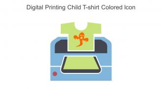 Digital Printing Child T Shirt Colored Icon In Powerpoint Pptx Png And Editable Eps Format