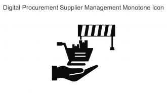 Digital Procurement Supplier Management Monotone Icon In Powerpoint Pptx Png And Editable Eps Format