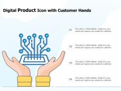 Digital product icon with customer hands