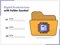 Digital products icon with folder symbol