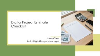 Digital Project Estimate Checklist PPT Summary VA