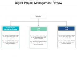 Digital project management review ppt powerpoint presentation layouts icons cpb