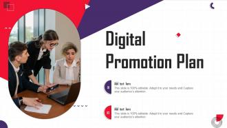 Digital Promotion Plan Ppt Powerpoint Presentation File Infographics