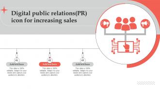 Digital Public Relations Pr Icon For Increasing Sales