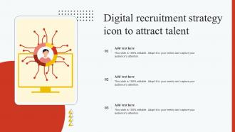 Digital Recruitment Strategy Icon To Attract Talent