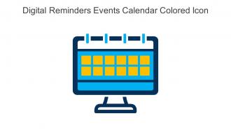 Digital Reminders Events Calendar Colored Icon In Powerpoint Pptx Png And Editable Eps Format