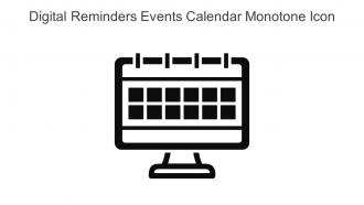 Digital Reminders Events Calendar Monotone Icon In Powerpoint Pptx Png And Editable Eps Format