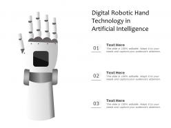 Digital robotic hand technology in artificial intelligence