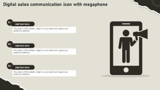 Digital Sales Communication Icon With Megaphone
