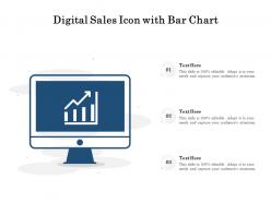 Digital sales icon with bar chart