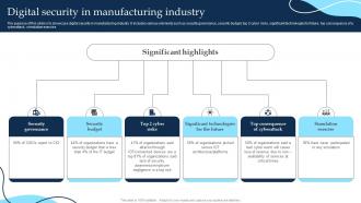 Digital Security In Manufacturing Industry