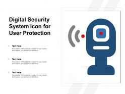 Digital security system icon for user protection
