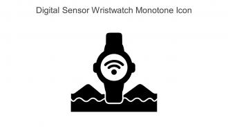 Digital Sensor Wristwatch Monotone Icon In Powerpoint Pptx Png And Editable Eps Format
