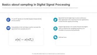 Digital Signal Processing In Modern Basics About Sampling In Digital Signal Processing