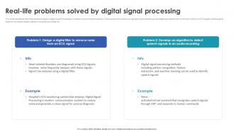 Digital Signal Processing In Modern Real Life Problems Solved By Digital Signal Processing