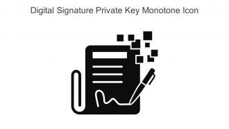 Digital Signature Private Key Monotone Icon In Powerpoint Pptx Png And Editable Eps Format