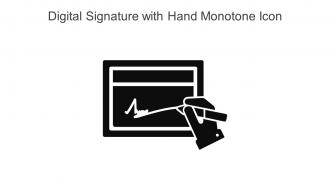 Digital Signature With Hand Monotone Icon In Powerpoint Pptx Png And Editable Eps Format
