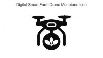 Digital Smart Farm Drone Monotone Icon In Powerpoint Pptx Png And Editable Eps Format