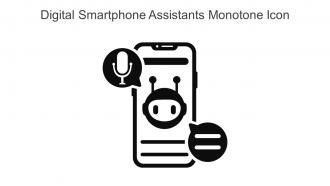 Digital Smartphone Assistants Monotone Icon In Powerpoint Pptx Png And Editable Eps Format