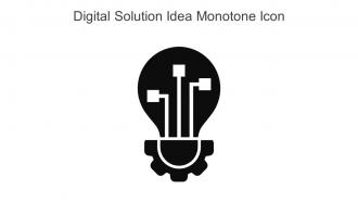 Digital Solution Idea Monotone Icon In Powerpoint Pptx Png And Editable Eps Format
