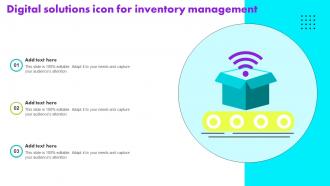Digital Solutions Icon For Inventory Management