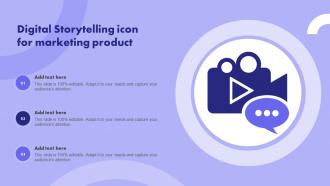 Digital Storytelling Icon For Marketing Product