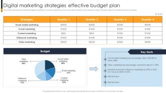 Digital Strategies Effective Budget Plan Implementing A Range Techniques To Growth Strategy SS V