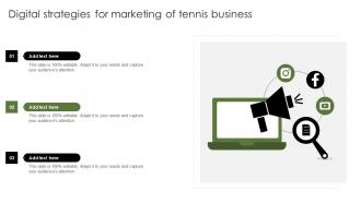 Digital Strategies For Marketing Of Tennis Business