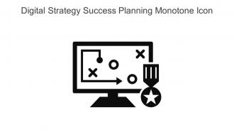Digital Strategy Success Planning Monotone Icon In Powerpoint Pptx Png And Editable Eps Format