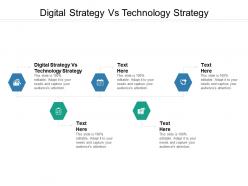 Digital strategy vs technology strategy ppt powerpoint presentation inspiration icon cpb