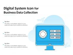 Digital system icon for business data collection