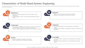 Digital Systems Engineering Characteristics Of Model Based Systems Engineering