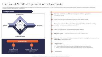 Digital Systems Engineering Use Case Of Mbse Department Of Defense Image Best