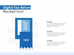 Digital tax return receipt icon