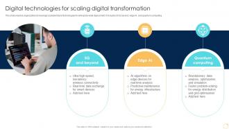 Digital Technologies For Scaling Digital Transformation Enabling Growth Centric DT SS