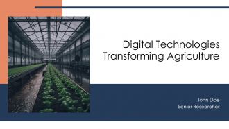 Digital Technologies Transforming Agriculture PPT Structure AT