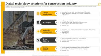 Digital Technology Solutions For Construction Industry