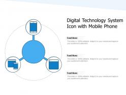 Digital Technology System Icon With Mobile Phone