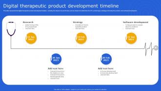 Digital Therapeutic Product Development Timeline Digital Therapeutics IT Ppt Infographic Template