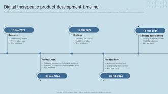 Digital Therapeutic Product Development Timeline DTx Enablers