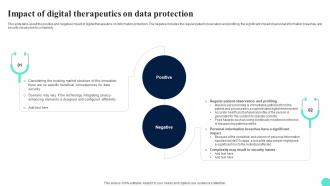 Digital Therapeutics Adoption Challenges Impact Of Digital Therapeutics On Data Protection