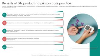 Digital Therapeutics Functions Benefits Of DTX Products To Primary Care Practice