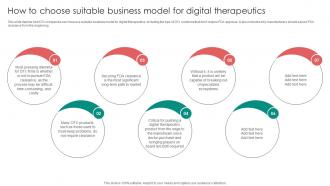 Digital Therapeutics Functions How To Choose Suitable Business Model For Digital Therapeutics