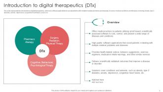 Digital Therapeutics Functions Powerpoint Presentation Slides Editable Informative