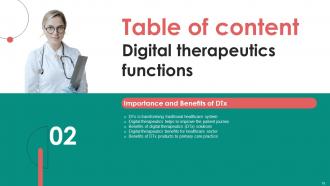 Digital Therapeutics Functions Powerpoint Presentation Slides Compatible Informative