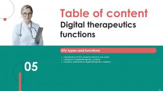 Digital Therapeutics Functions Powerpoint Presentation Slides Graphical Informative
